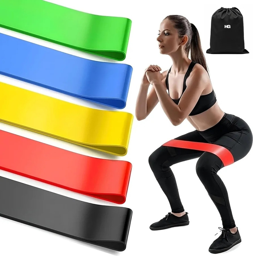 ZenVibe Resistance Loop Bands Set – Non-Slip Exercise Bands for Working Ou Resistance Band(Multicolor, Pack of 5)