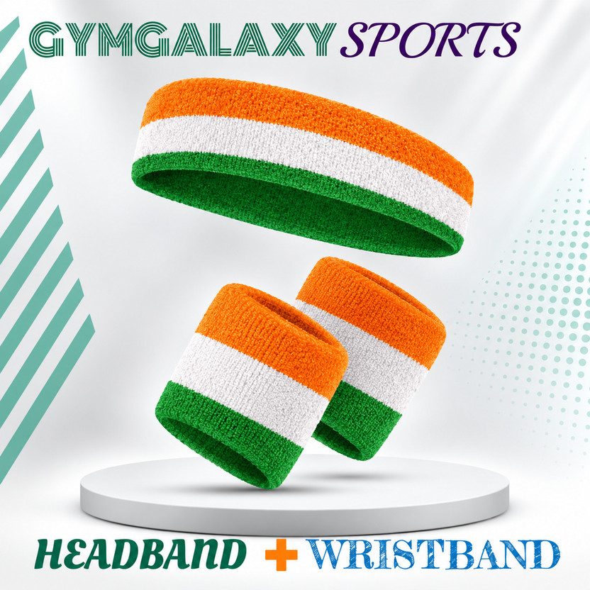 GYMGALAXY GYMGALAXY Premium Sports Headband and Wristband Combo Set for Gym, Fitness, Running Fitness Band(Multicolor, Pack of 1) - Flipkart Deal