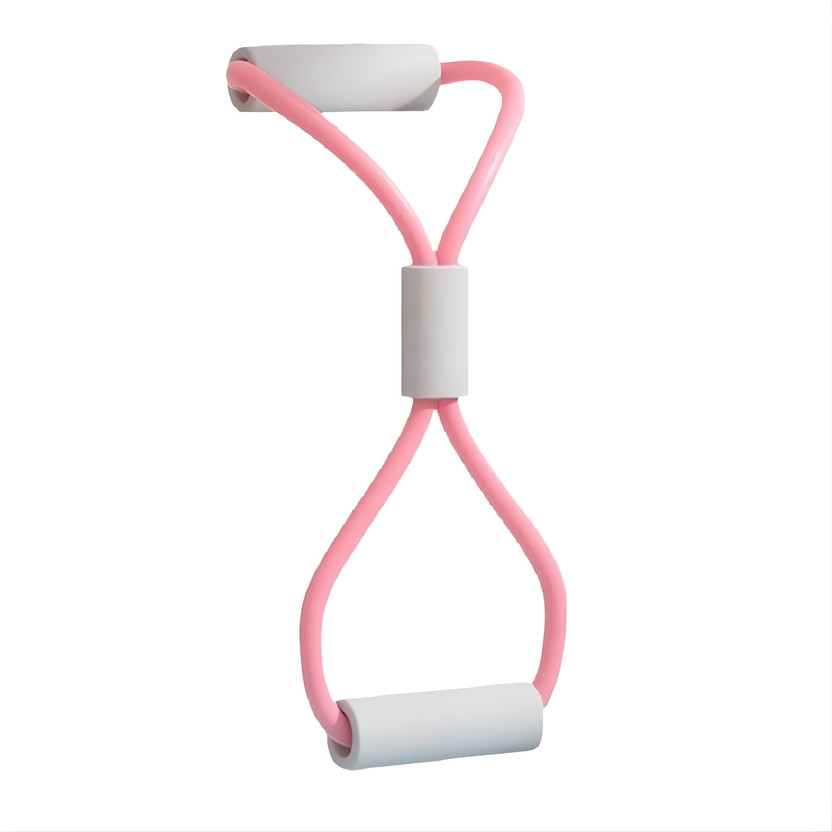 Rivaan Figure 8 Elastic Pull Rope for Yoga Stretching Back Shoulder Home Workout Resistance Band(Multicolor)
