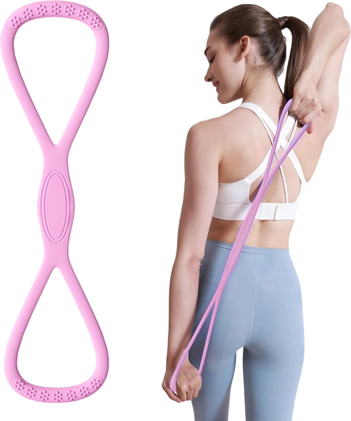 Qpets Resistance Band 35 LBS for Stretching Exercise Muscle Recovery Home Gym Resistance Band(Pink, Pack of 1)