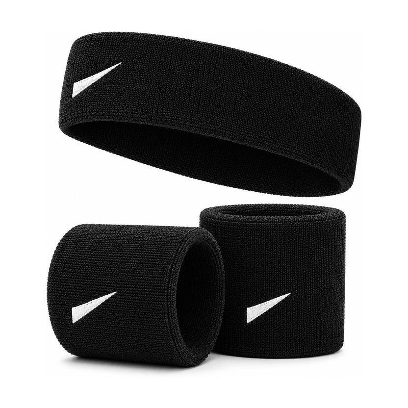 SHIFTER Sports Wrist Sweat Band & Head band Running Football Badminton Fitness Band(Black, Pack of 3)