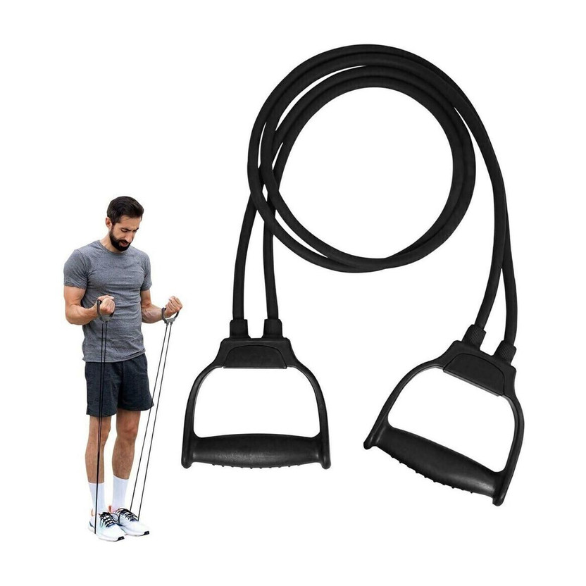 Manogyam Double Toning Band Heavy Quality Exercise Band for Full Body Workout For Unisex Resistance Band(Black, Pack of 1)