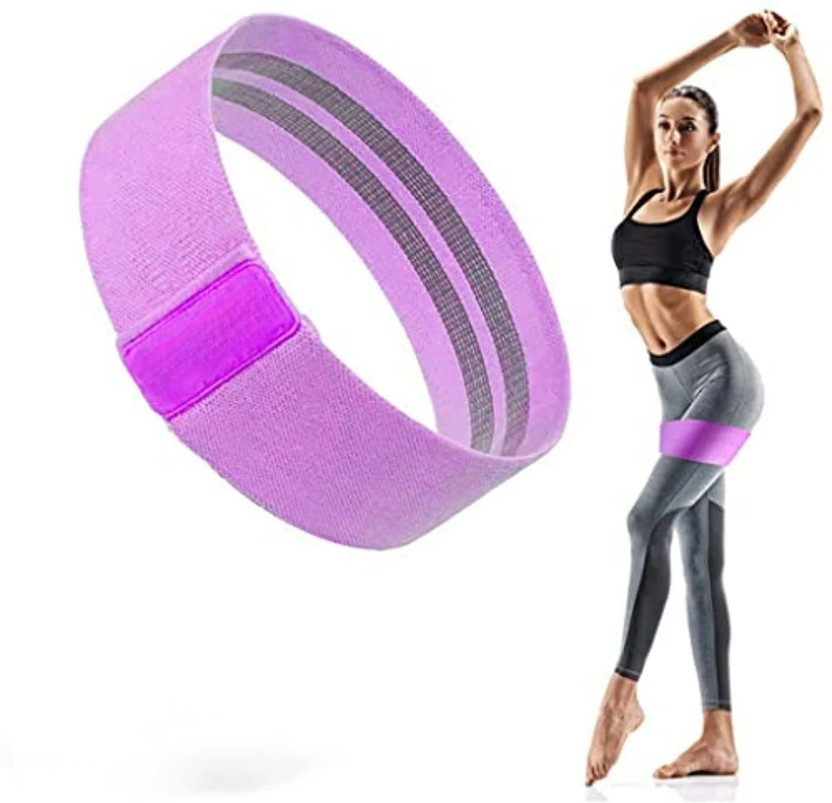 GJSHOP GJSHOP Resistant Band for Legs and Butt, Workout Bands Flexbands Squat Glute Hip Band Fitness Band(Purple, Pack of 1) - Flipkart Deal