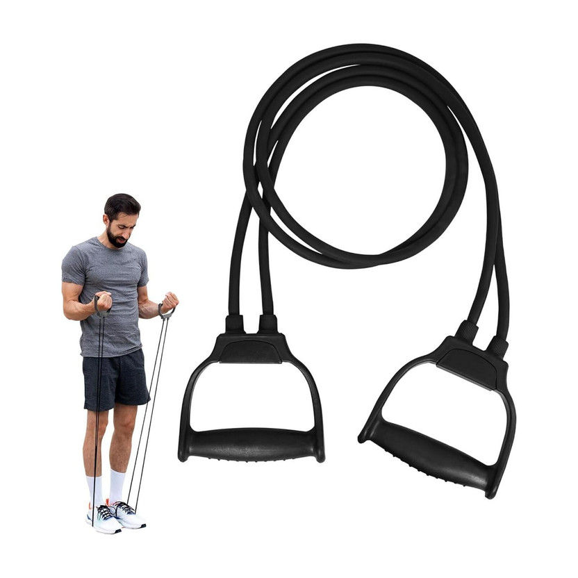 Manogyam Double Toning Tube Heavy Quality Band for Full Body Workout For Unisex Resistance Band(Multicolor, Pack of 1)