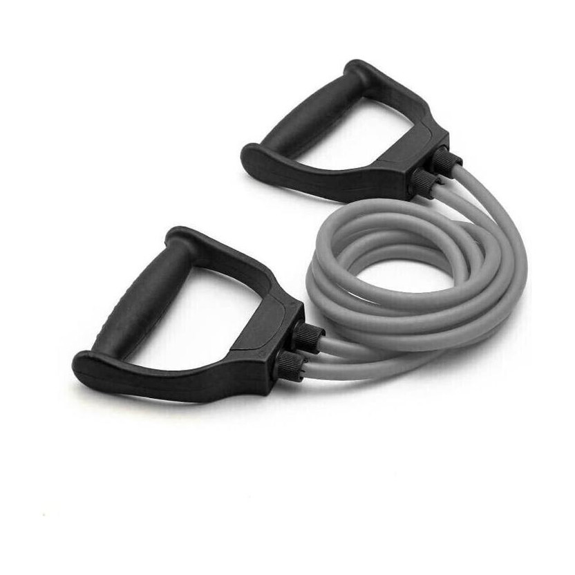 BHAI CHARA Double Toning with Handles- 10 -40 kg-Medium Resistance Band(Grey, Red, Pack of 1)