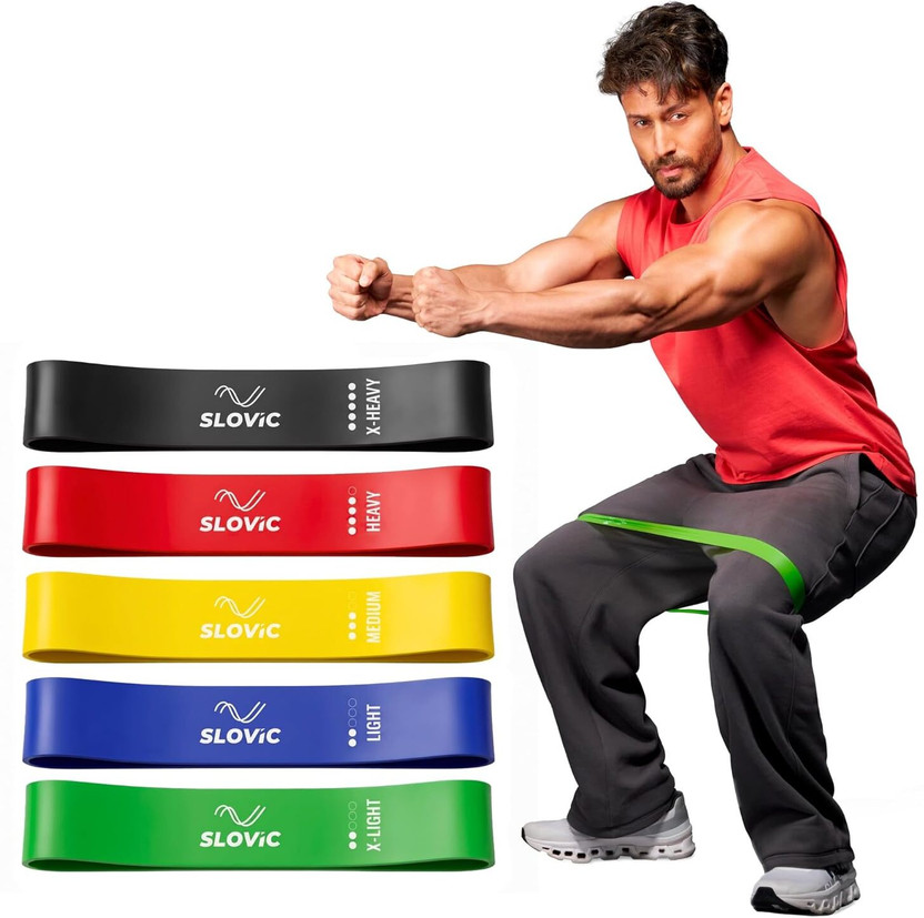 SLOVIC Mini Loop for Hip, Glutes, Legs and Squats Exercises | Resistance Band(Pack of 5)
