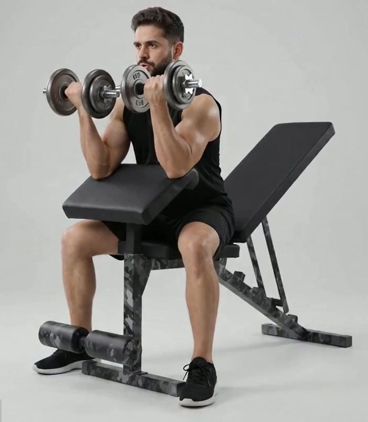 ANWIKA SETUP BENCH FOR HOME GYM Multipurpose Fitness Bench