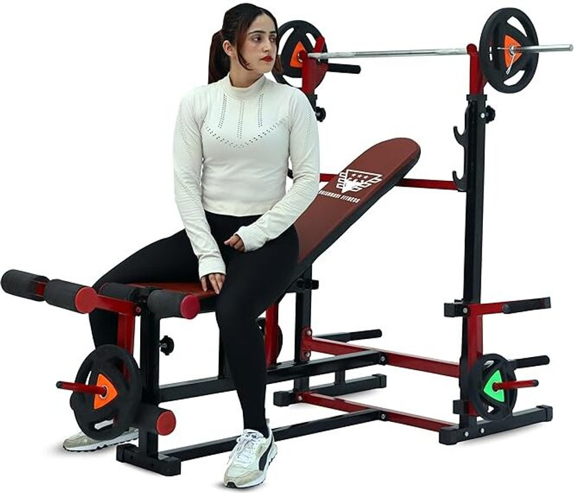 VAISHNAVI FITNESS 8 IN 1 J HOOK Multipurpose Fitness Bench