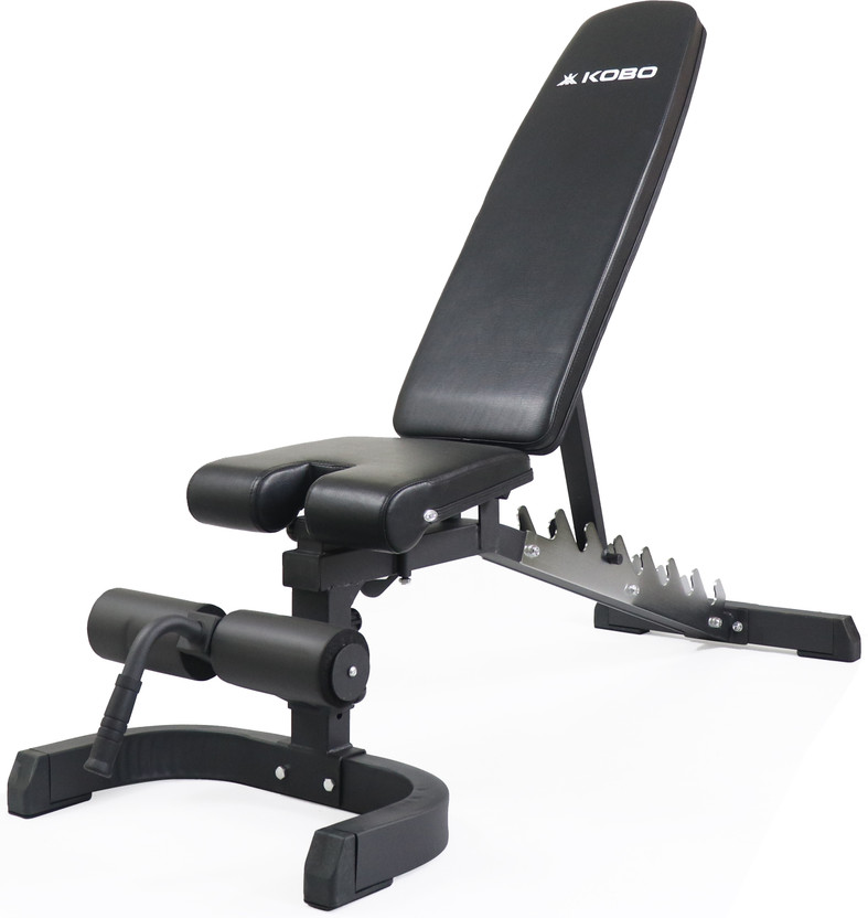 KOBO Commercial Adjustable Bench Flat Incline Decline for Home Gym Multipurpose Fitness Bench