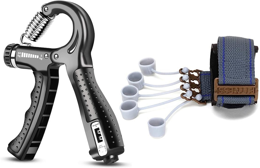 PRODEALS Unique Combo of Hand Grip & Finger Exerciser Adjustable Hand Grip Hand Grip/Fitness Grip
