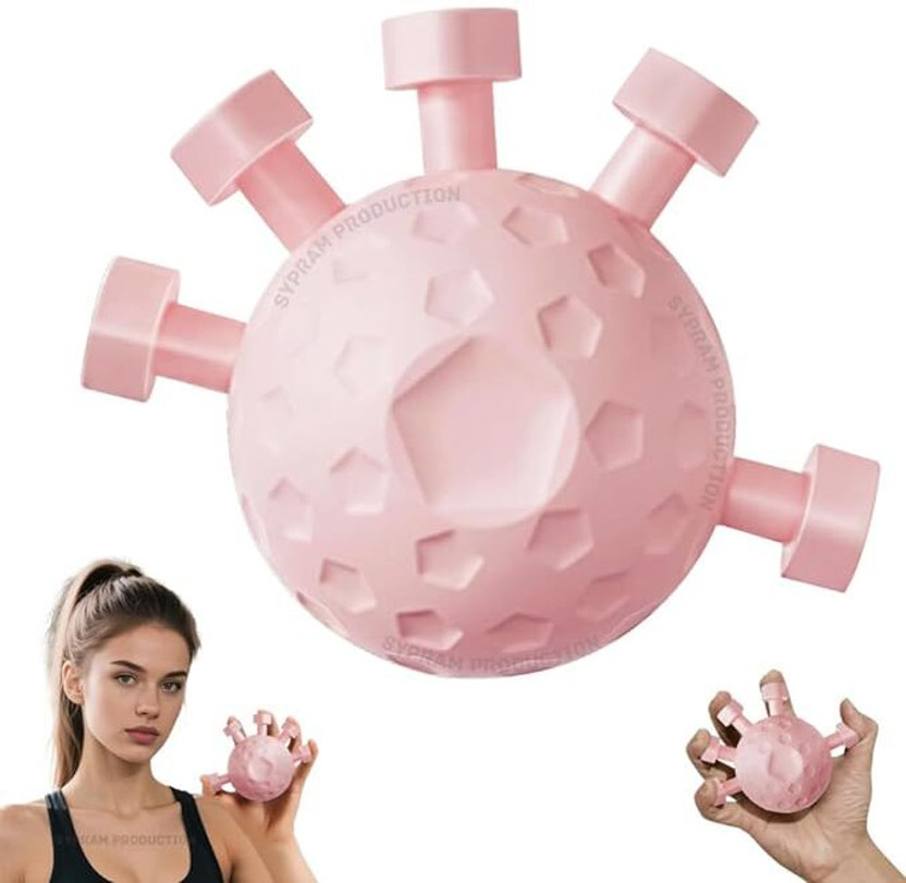 HANORA Exercise Ball Hand Strengthener Hand Balls Workout Equipment for Men-Women(Pink) Hand Grip/Fitness Grip(Black, Pink)