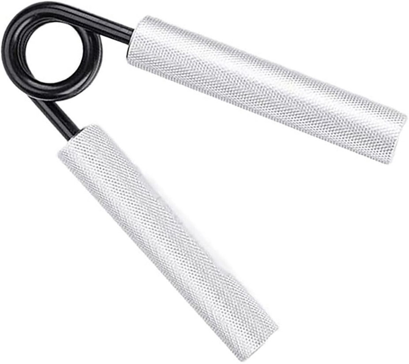 Comfortinglives Metal Hand Grip Exerciser 150 LBS Gym Strength Training Equipment Hand Grip/Fitness Grip(Silver)