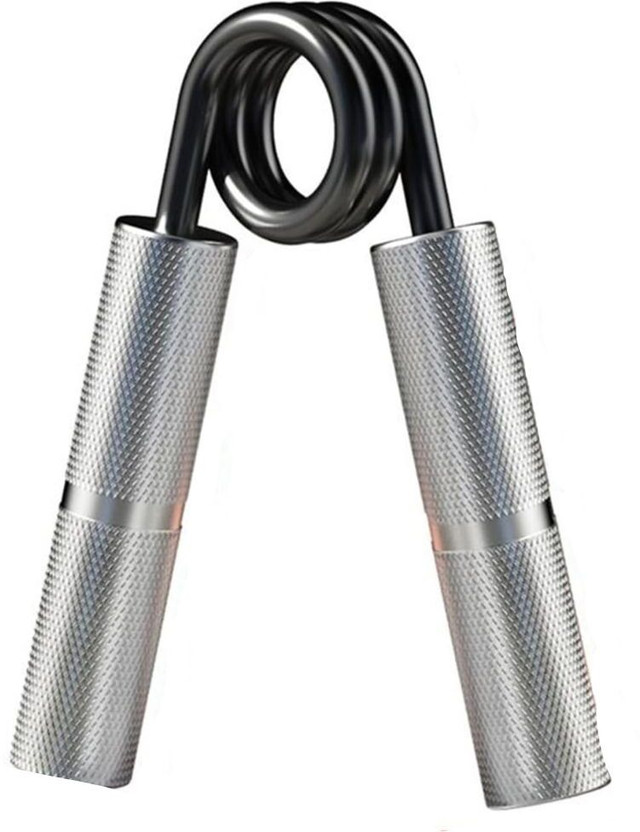 Comfortinglives Metal Hand Grip 150 LBS Forearm Strength Training Gym Equipment Hand Grip/Fitness Grip(Silver)