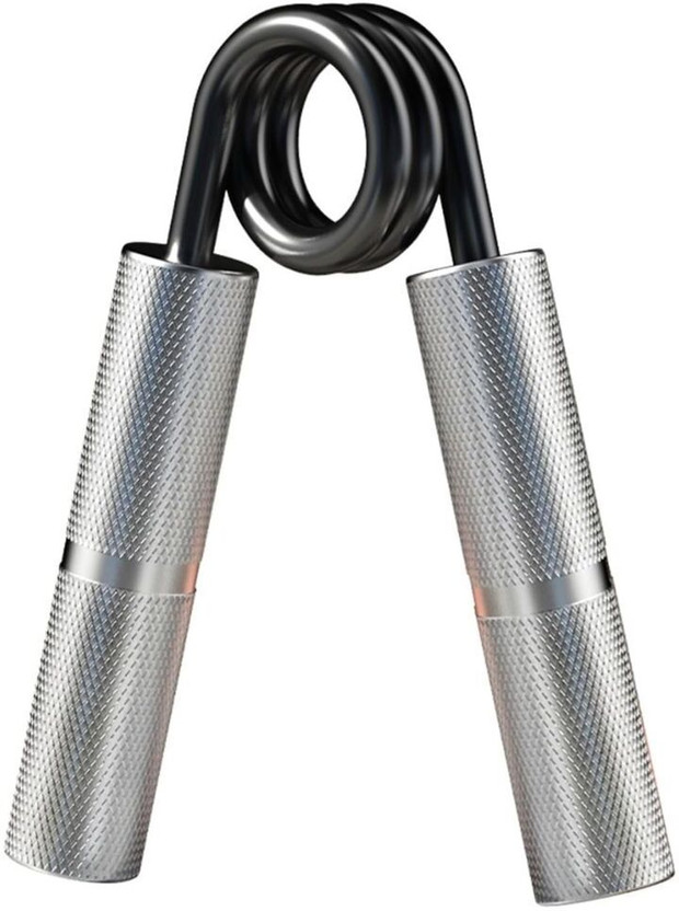 Comfortinglives Metal Hand Grip 150 LBS Heavy Duty Wrist Strength Training Tool Hand Grip/Fitness Grip(Silver)