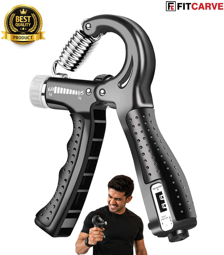 Fit Carve Adjustable Grip Strength Workout Tool Hand Grip/Fitness Grip(Black)