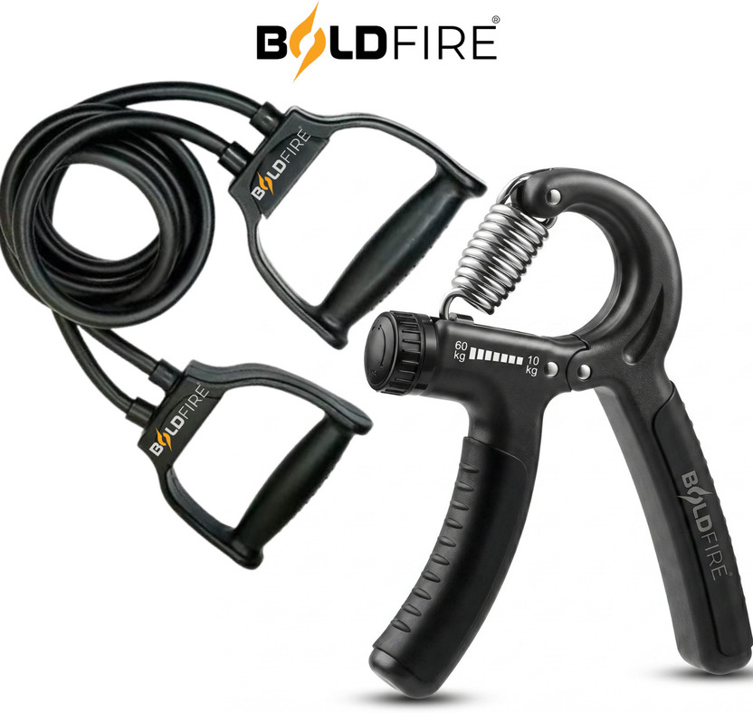 BoldFire BoldFire Double Toning Tube,Exercise & Stretching Resistance Band for Men & Women Resistance Tube(Black) - Flipkart Deal