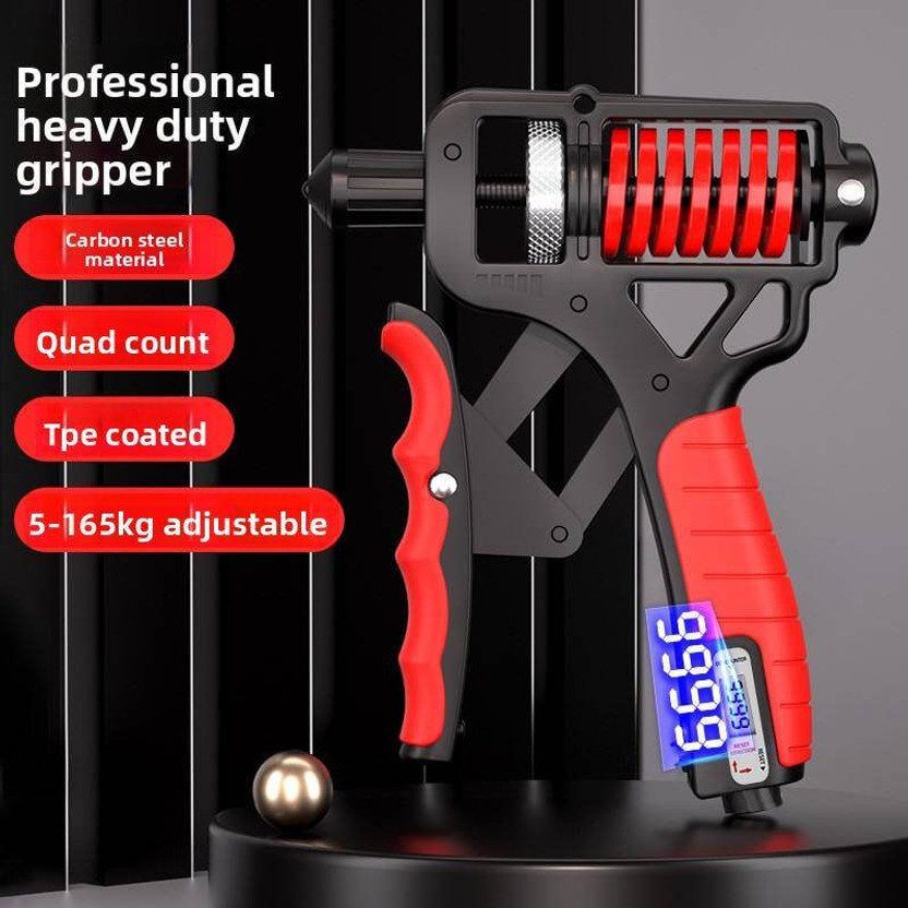 DIOXIT Heavy Duty Adjustable Hand Gripper with Mechanical Counter& Non-Slip Grip Hand Grip/Fitness Grip(Red, Black)