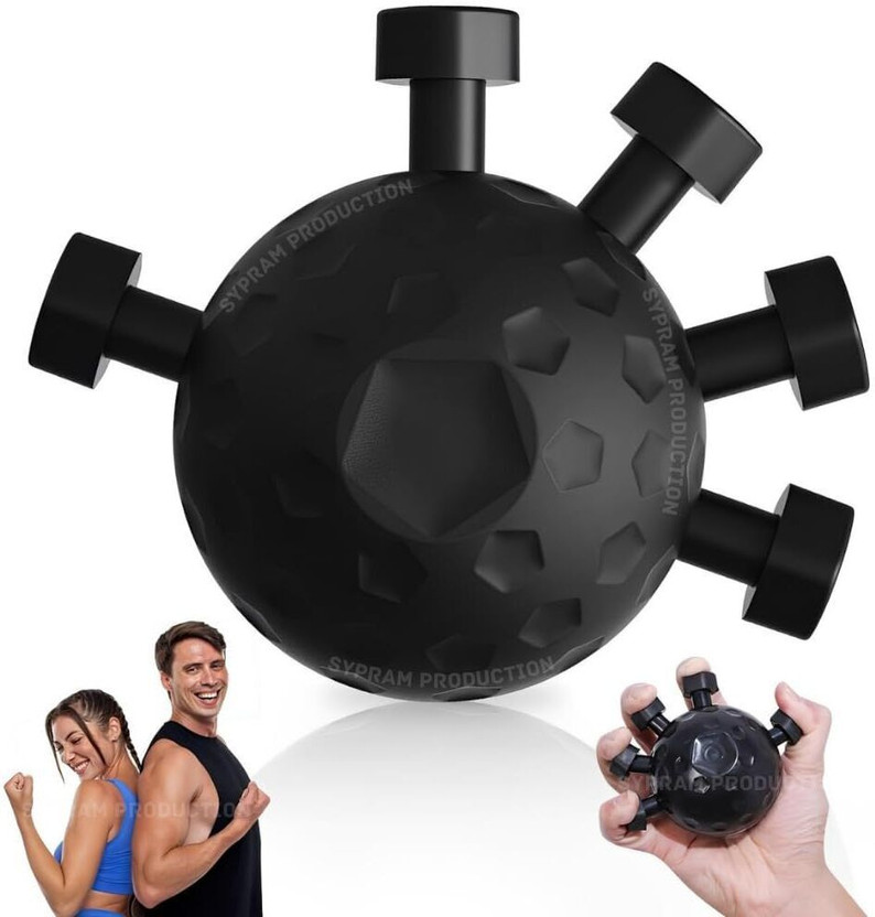 Anaiza Hand Grip Exercise Ball For Finger, Hand Wrist & Forearm Strength Training Hand Grip/Fitness Grip(Black)