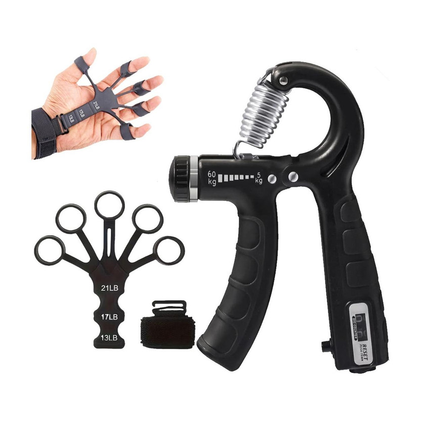 AJRO DEAL Hand Power Gripper & Finger Resistance Band for Muscle Build & Injury Recovery Hand Grip/Fitness Grip