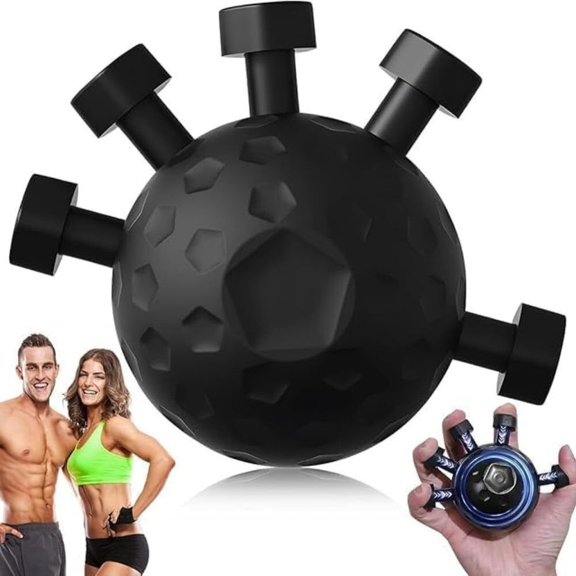 BRIENZZO Finger Exerciser Hand Grip Strengthener Ball For Muscle Training Fitness Tool Hand Grip/Fitness Grip(Black)