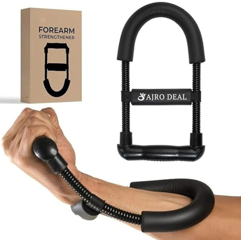 AJRO DEAL Adjustable Forearm Strengthener Wrist Exerciser Hand Grip/Fitness Grip Hand Grip/Fitness Grip(Black)