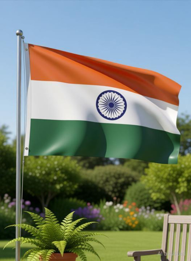 Indian Flag - Outdoor 4 ft X 6 ft Outdoor Flag 10.2 cm x 15.2 cm by The Flag Company(Polyester, Pack of 1)