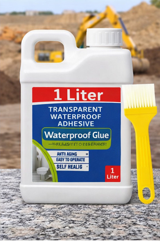 DHRUVIKA ENTERPRISE 1Kg Premium Waterproof Seal Glue with Brush for Roof Leak Repair Epoxy Floor Coating Paint(1000 mL)