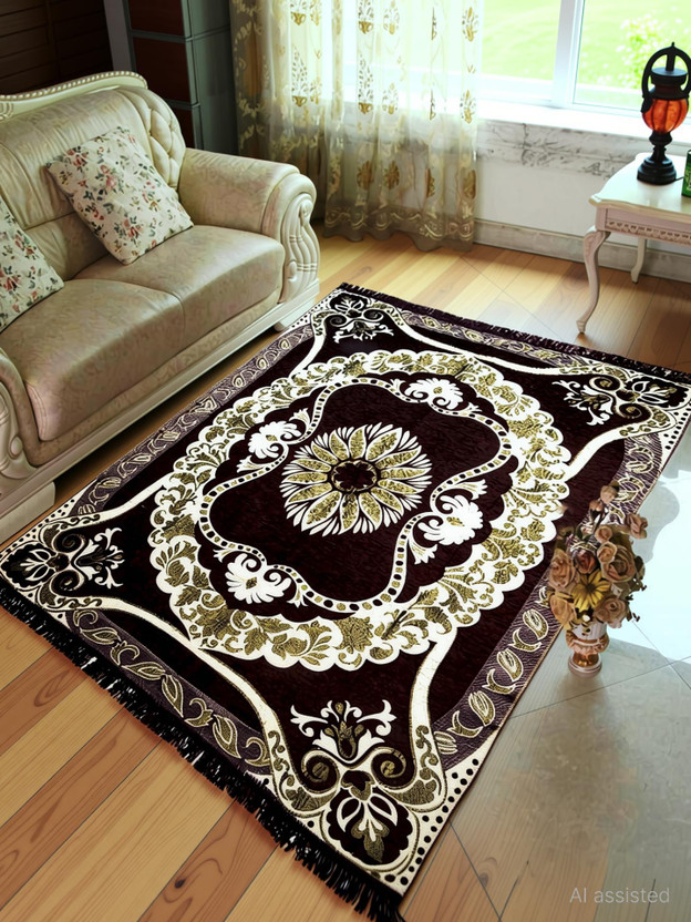 FRC Decor 4 ft  X 6 ft Cotton Carpet(Rectangle, Multicolor)