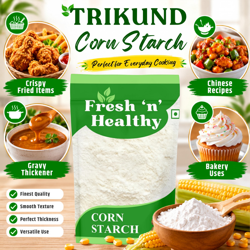 TRIKUND Corn Starch Powder for Soups, Sauces & Desserts(1 kg)