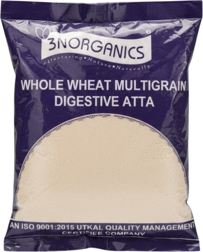 3norganics Multigrain Flour |7 Whole Grains|Ragi Jowar, Bajra channa sattu Soya(500 g)