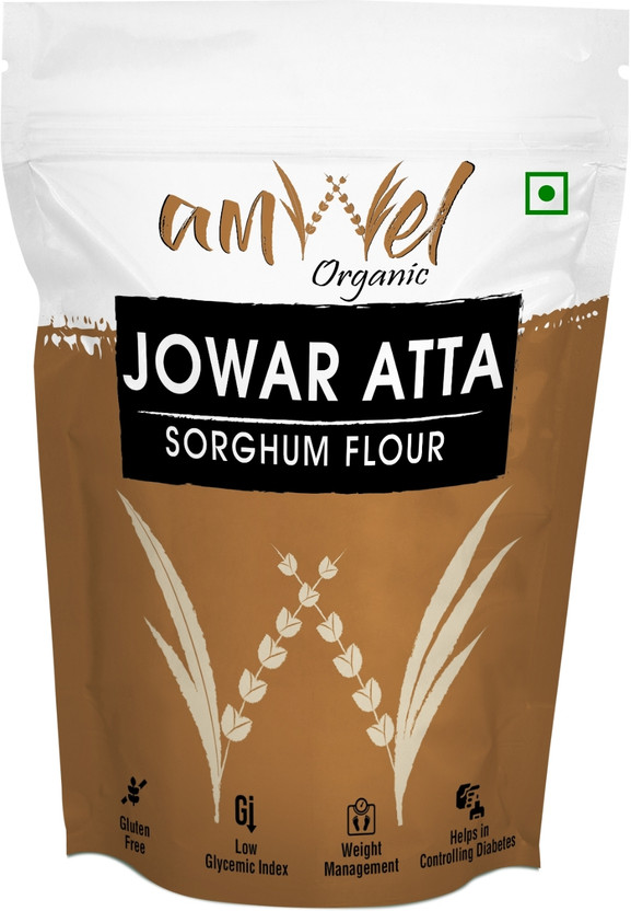 Amwel Organic Jowar Atta 450g - Sorghum millet Flour - vacuum packed jawar ka aata(450 g)
