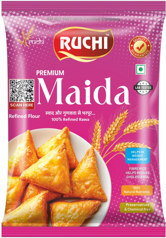 RUCHI Maida Refined Flour | Soft & Fine Texture | Ideal for Samosa, Naan & Bakery Use(500 g)