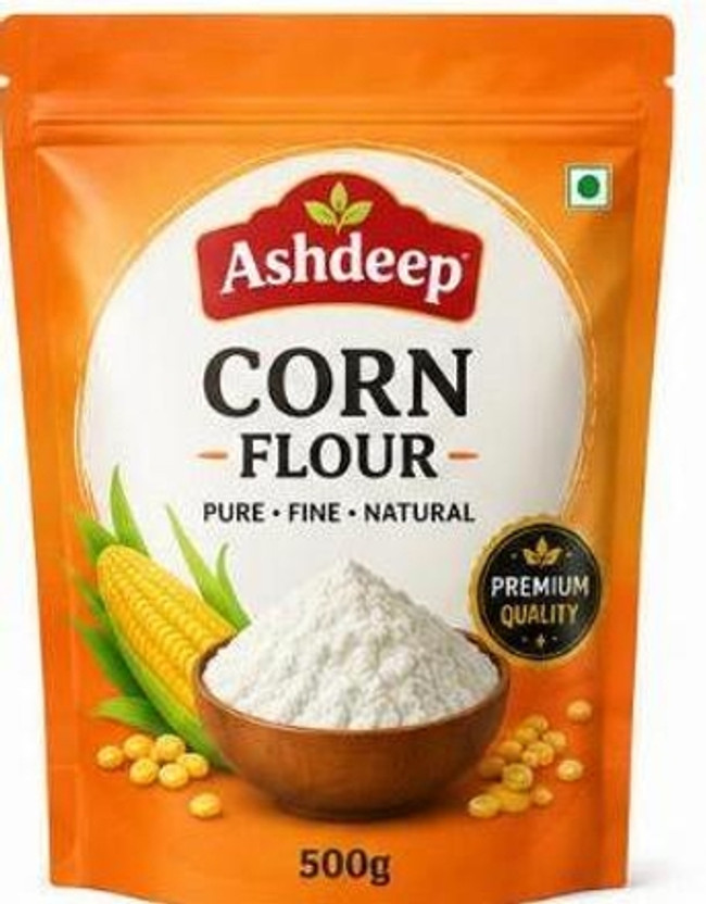 Ashdeep's Premium Corn Flour 500g | Ideal for Baking, Frying & Desserts(500 g)