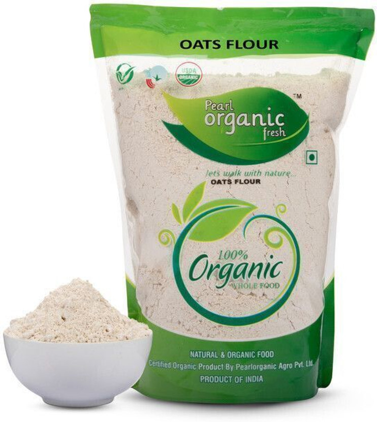 Pearl Organic Fresh Oats Flour 100% Natural High Protein, Iron & Fibre-Rich Atta Healthy Diet Food(0.5 kg)