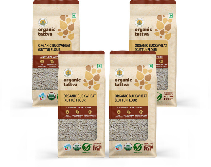 Organic Tattva Organic Buckwheat (Kuttu)(1000 g, Pack of 4)