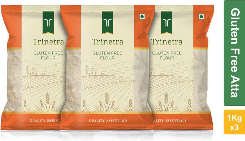 Trinetra Best Quality Gluten Free Atta (Gluten Free Flour)-3Kg (Packing)(3 kg)