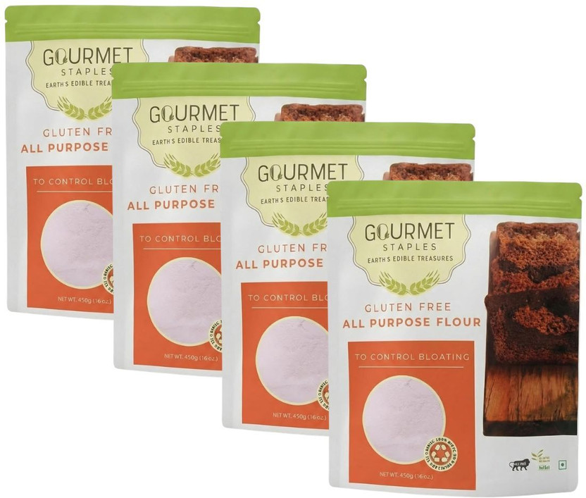 Gourmet Staples Gluten-Free All Purpose Flour - (Pack of 4), Perfect for All Baking & Roti Needs(3600 g, Pack of 4)
