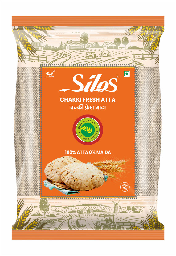 Silos Chakki Fresh Whole Wheat Atta Natural Wheat Flour(5 kg)