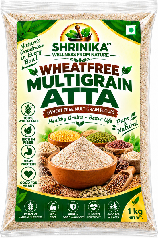 Shrinika Shrinika Pure & Natural Wheat-Free Gluten-Free Atta | Multigrain Millet Flour(1 kg) - Flipkart Deal