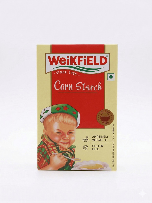 WeiKFiELD Corn Starch Powder, Gluten-Free Cornflour for Baking, Lump-Free Paste(0.5 kg)