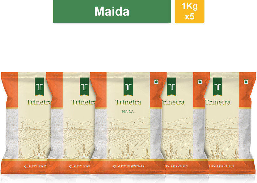 Trinetra Maida 1Kg Each (Pack of 5)- 5000g(5 kg, Pack of 5)