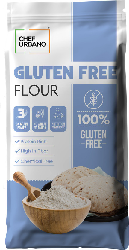 Chef Urbano Gluten Free Flour|Ragi and Jowar Millet Atta Mix | High Protein & Fiber(1000 g)