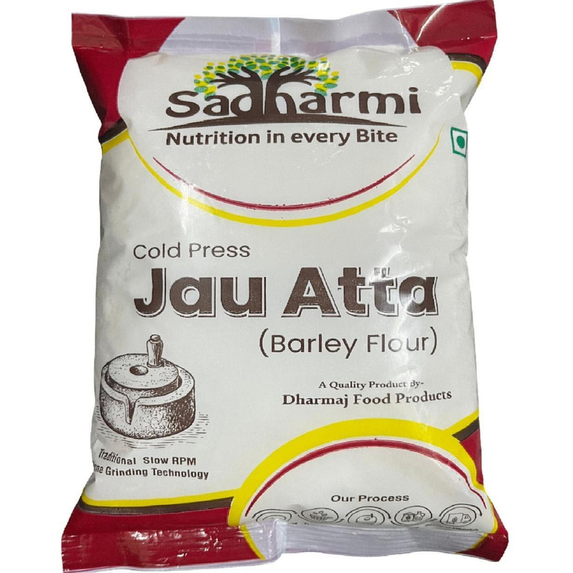 Sadharmi Pure Cold-Pressed Jau Atta | Stone-Ground Barley Flour | Gluten-Free(500 g)