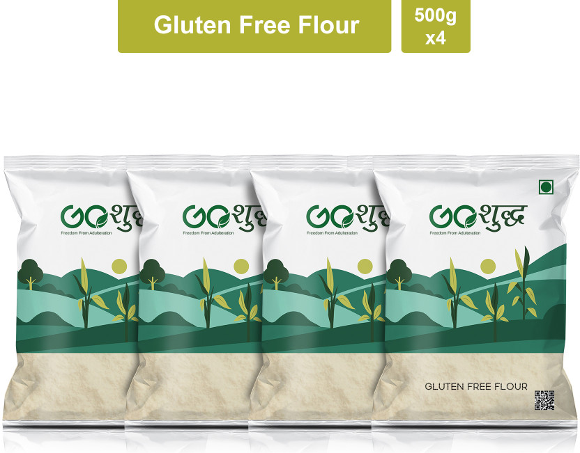 Goshudh Premium Quality Gluten Free Atta (Gluten Free Flour)-500gm(2 kg, Pack of 4)