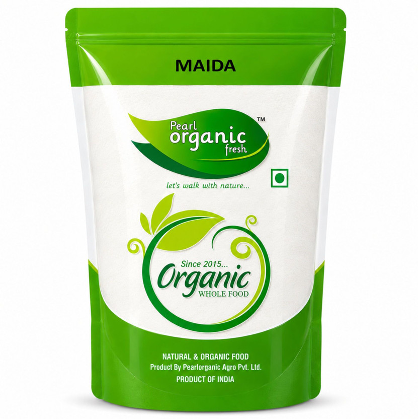 Pearl Organic Fresh Organic Maida Flour | Pure Chemical Free Refined Wheat Flour(1 kg)