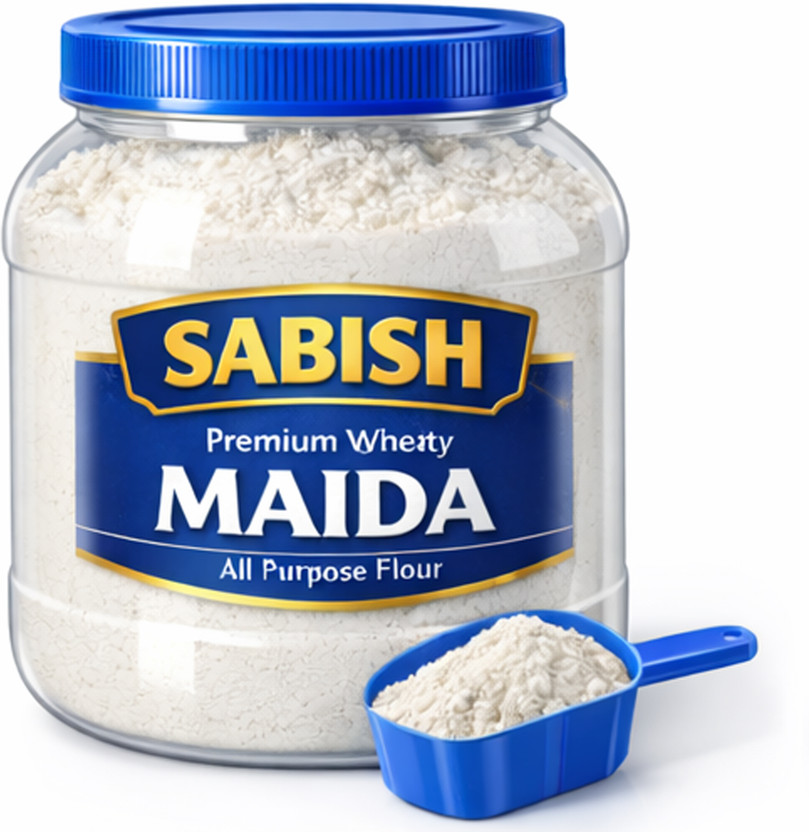 SABISH Premium 5Kg Wheat All Purpose Flour (Maida) in Reusable PET Jar(5 kg)