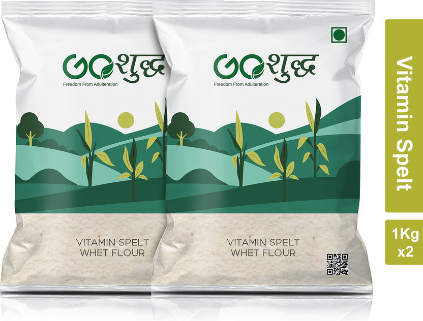 Goshudh Premium Quality Vitamin Spelt Wheat Flour-1Kg(2 kg, Pack of 2)