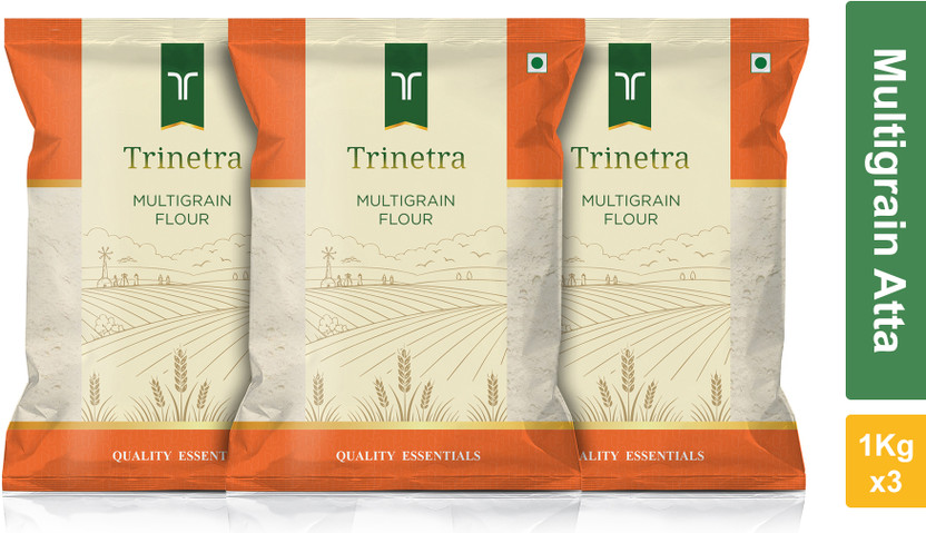 Trinetra Best Quality Multigrain Flour (Multigrain Atta)-3Kg(3 kg)