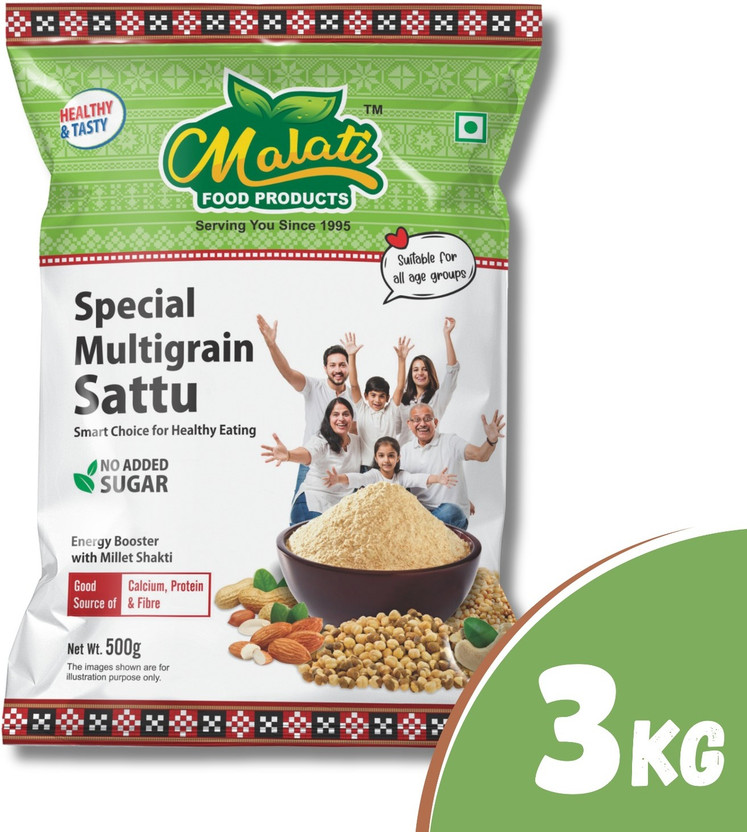 Malati Malati Multigrain Sattu(3 kg, Pack of 6) - Flipkart Deal