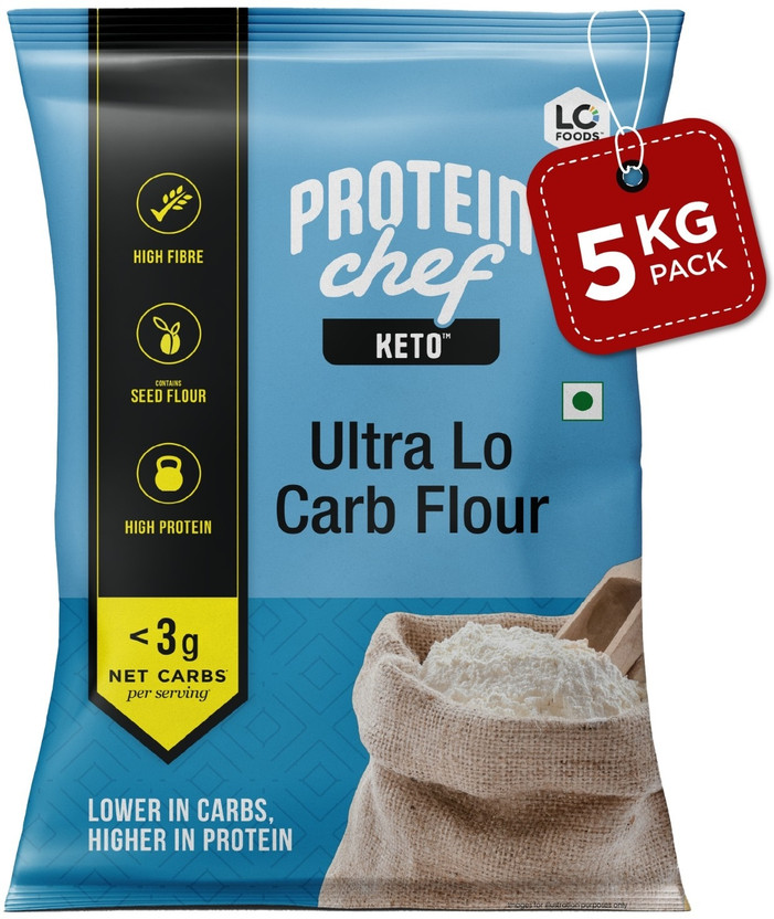 Lo! Foods Ultra Low Carb Keto Atta, High Protein, No Maida(5 kg)